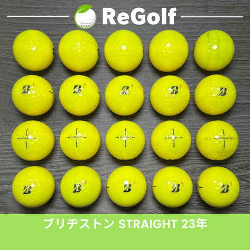 【中古】 ロストボール ブリヂストン スーパー ストレート イエロー 2023年モデル 20球 Cランク ゴルフボール リゴルフ